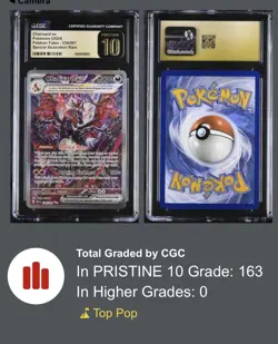 CGC 10 PRISTINE Charizard EX 234/091 Special Illustration SIR Paldean Pokemon - Image 2
