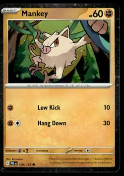 Mankey 106/193 Cosmos Holo Promo Paldea Evolved Pokemon TCG Near Mint - Image 1