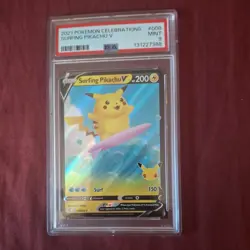 ✨Pokemon Surfing Pikachu V 008/025 Celebrations CGC PSA 9 - Image 1