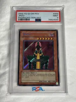 2002 Yugioh Jinzo PSV-000 Secret Rare PSA 9 MINT - Image 1