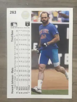 1990 Upper Deck - #263 Howard Johnson Signed New York Mets Card Auto - Image 2