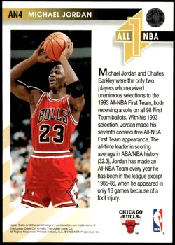 1993-94 Upper Deck #AN4 Michael Jordan All-NBA E1 - Image 2