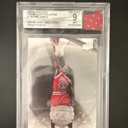 2009-10 Upper Deck Jordan Legacy Michael Jordan #37 Bulls Jersey Fusion BGS 9 - Image 1