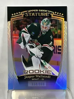 2024-25 Upper Deck Stature Jesper Wallstedt Rookie RC #/999 Wild - Image 1