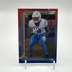 Topps Chrome Omarion Hampton Rookie #324 Red, White, and Blue Chargers - Image 1