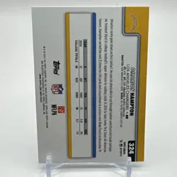 Topps Chrome Omarion Hampton Rookie #324 Red, White, and Blue Chargers - Image 2