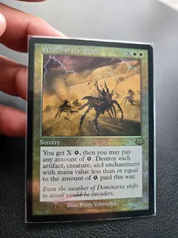 MTG Wrath of the Skies Modern Horizons 3 Rare Foil Magic the Gathering Card EX - Image 1