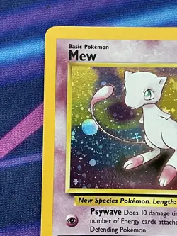 💥 Mew w/ Swirl 2000 Pokemon Promo Holo Foil Black Star Rare Vintage Card No # 9 - Image 2