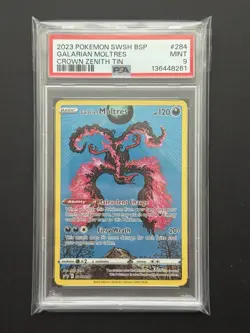 Galarian Moltres SWSH284 Crown Zenith Promo Card Holo - PSA 9 MINT - Image 4