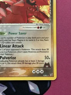 Team Magma's Groudon 9 Celebrations: Classic Collection Stamped Pokemon Card NM - Image 4