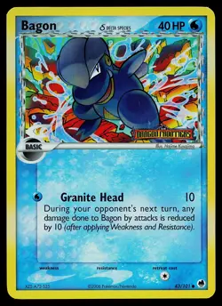 Pokemon Card - Bagon Dragon Frontiers 43/101 Common Reverse Holo STAMPED - Image 1