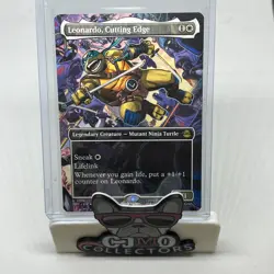 x1 Leonardo, Cutting Edge - Borderless R MTG Teenage Mutant Ninja Turtles M/NM, - Image 1