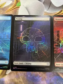 Marvel's Spider-Man Foil Full Art Basic Lands Set Magic The Gathering Unplayed - Image 4