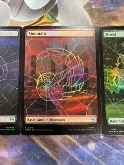 Marvel's Spider-Man Foil Full Art Basic Lands Set Magic The Gathering Unplayed - Image 5