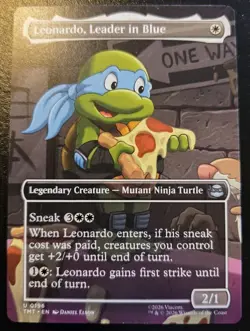 Leonardo, Leader In Blue (Borderless) 0196 Uncommon Ninja Turtles MTG - Image 1