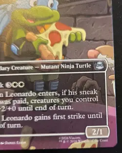 Leonardo, Leader In Blue (Borderless) 0196 Uncommon Ninja Turtles MTG - Image 5