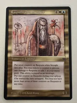 Magic the Gathering MTG Legends Rasputin Dreamweaver NM- (Beta Bob) - Image 1