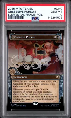 2025 MTG AVATAR: THE LAST AIRBENDER #0340 OBSESSIVE PURSUIT PSA 10 - Image 1