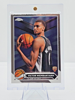 2023-24 *Pristine!* Topps Chrome VICTOR WEMBANYAMA ROOKIE CARD RC #1 - Image 1
