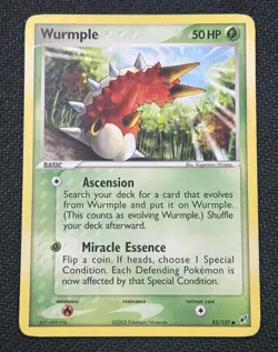 Wurmple 82/107 Common EX Deoxys 2005 - Pokemon Card TCG (LP) - Image 1