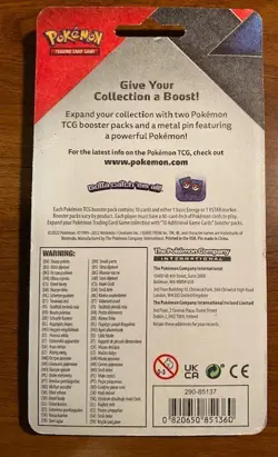 Pokemon Sun & Moon Cosmic Eclipse Chilling Reign 2-pack Blister w/ Jirachi pin - Image 2