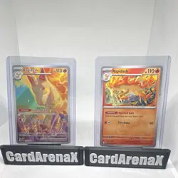 Rapidash Foil & Regular Pokemon TCG Card Lot - DRI Set - 2 Cards (200) - Image 1