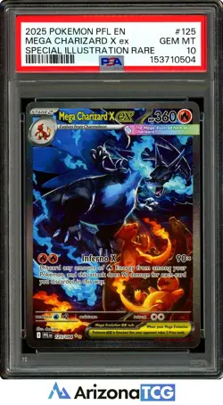 Pokemon 2025 Mega Charizard X ex 125/094 SIR Phantasmal Flames GEM MINT PSA 10 - Image 1