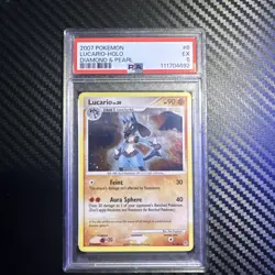 2007 Pokemon Lucario Holo Diamond & Pearl PSA 5 - Image 1