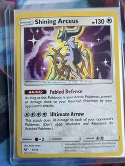 Shining Arceus - 57/73 Shining Legends Shiny Holo Rare Pokemon - Image 1