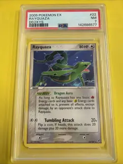 2005 Pokemon Ex Rayquaza 22/107 Deoxys PSA 7 Low Pop High Grade - Image 1