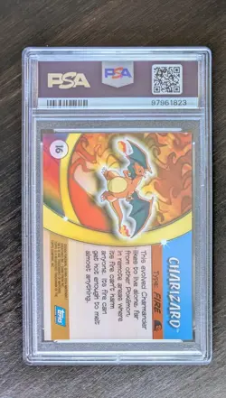 2004 TOPPS POKEMON CHARIZARD ADVANCED CHALLENGE-FOIL NM-MT PSA 8 #16 - Image 2