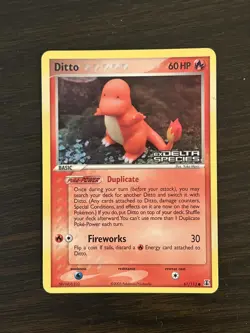 Pokemon EX Delta Species Ditto Charmander Stamped 61/113 Reverse Holo - Image 3