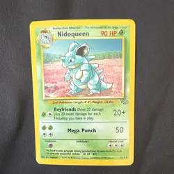 Pokemon TCG Nidoqueen Base Set 7/64 90 HP Rare English Stage 2 1999 Vintage - Image 1