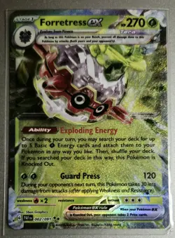 Forretress ex 002/091 Holo Paldean Fates Pokemon TCG Scarlet Violet - Image 1