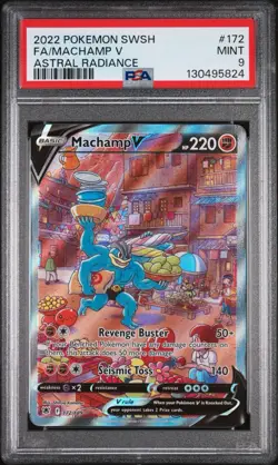 2022 POKEMON SWSH MACHAMP V ASTRAL RADIANCE 172/189 PSA 9 - Image 1
