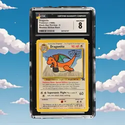 CGC 8 10 Pokemon 1999 Movie Black Star Promo Dragonite #5 MINT Condition! - Image 1