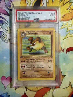 1999 Pokemon Jungle - Primeape 43/64 - 1st Edition - PSA 9 - Image 1