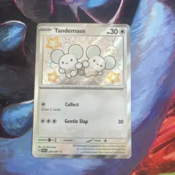 Tandemaus #209/091 Pokemon TCG Scarlet & Violet Paldean Fates Holo Shiny Rare NM - Image 1