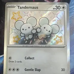 Tandemaus #209/091 Pokemon TCG Scarlet & Violet Paldean Fates Holo Shiny Rare NM - Image 2