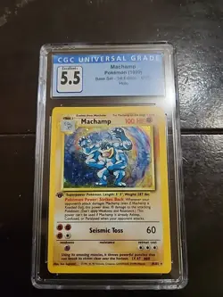 MACHAMP 1999 POKEMON 1ST EDITION HOLO #8/102 CGC 5.5 EX+ - Image 1