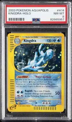 2003 POKEMON AQUAPOLIS #H14 KINGDRA-HOLO PSA 8 - Image 1