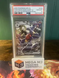 2025 Pokemon #232 Cynthia’s Garchamp Special Illustration Rare PSA 10 Gem Mint - Image 1