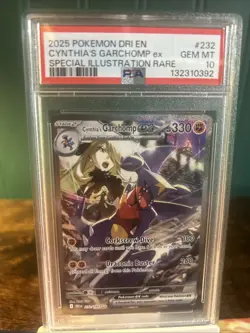 2025 Pokemon #232 Cynthia’s Garchamp Special Illustration Rare PSA 10 Gem Mint - Image 2