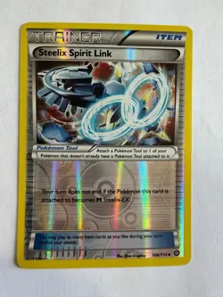 Steelix Spirit Link 106/114 Uncommon Steam Siege Pokemon Reverse Holo Near Mint - Image 1