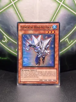 Yugioh Elemental HERO Ice Edge STOR-EN098 Super Rare 1st Edition VLP - Image 1