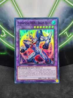 Yugioh Elemental HERO Brave Neos SAST-EN035 1st Edition Super Rare NM - Image 1