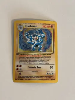 Machamp Holo Rare 1999 8/102 Base Set Unlimited Pokemon TCG - Image 1