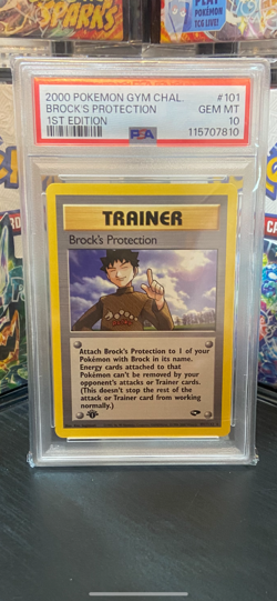 Pokemon Gym challenge 1st edition Brock's protection PSA 10 - Image 1