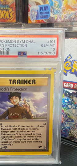 Pokemon Gym challenge 1st edition Brock's protection PSA 10 - Image 3