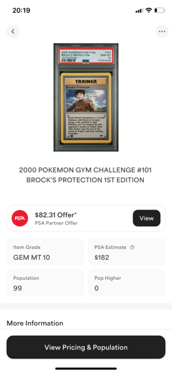 Pokemon Gym challenge 1st edition Brock's protection PSA 10 - Image 5